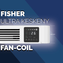 Ventiloconvector Fisher Slim de parapet/tavan 3,7 kW, alb