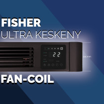 Ventiloconvector Fisher Slim de parapet/tavan 3,7 kW, negru