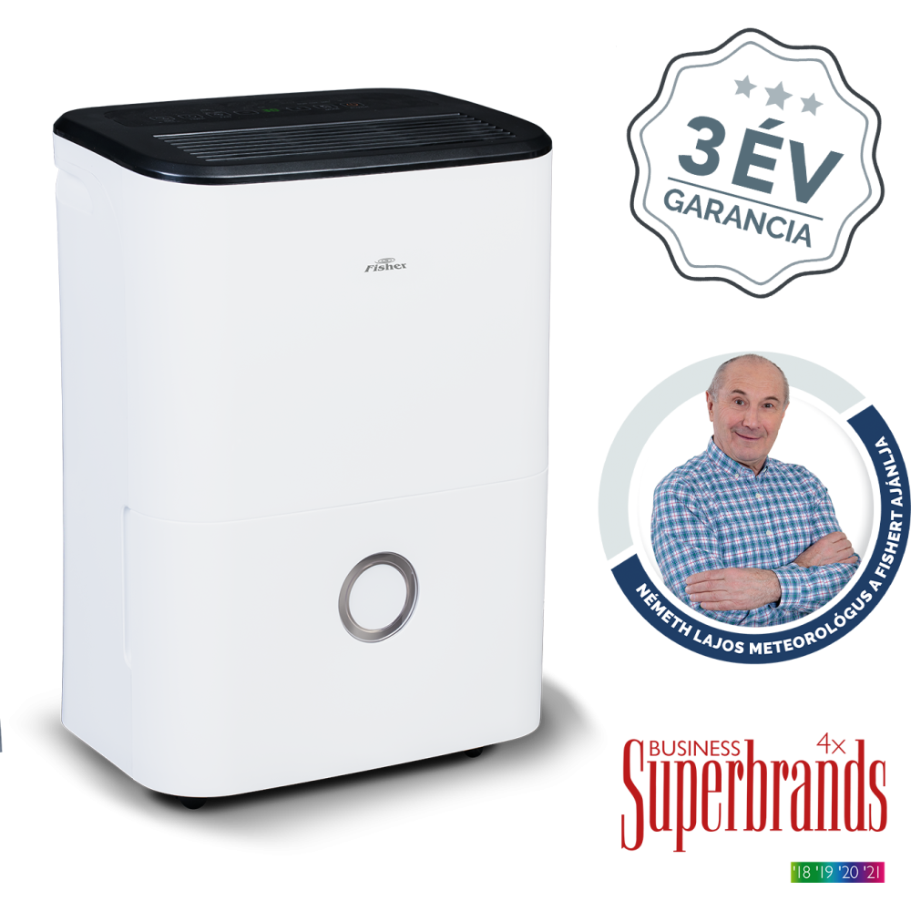 Dezumidificator Fisher 20 l/zi WiFi și Ionizator